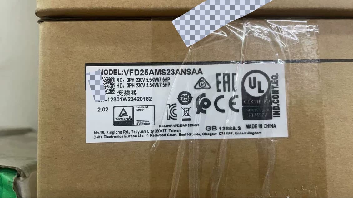 100% чисто нов оригинален и оригинален Delta VFD25AMS23ANSAA 5.5KW трифазен 220V Честотни преобразуватели Задвижващ серво мотор