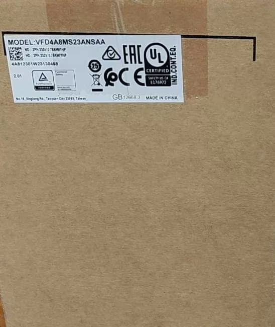 100% чисто нов оригинален и оригинален Delta VFD4A8MS23ANSAA 0.75KW трифазен 220V Честотни преобразуватели Задвижващ серво мотор