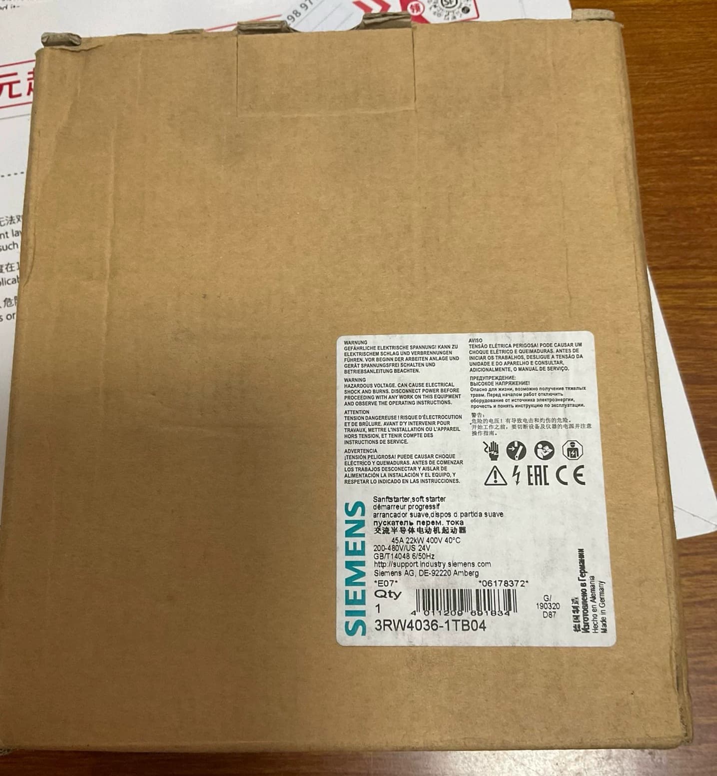 Чисто нов, оригинален, фабричен директен софтуерен стартер Siemens 3RW4036-1TB04 Soft Starter SIRIUS SOFT STARTER