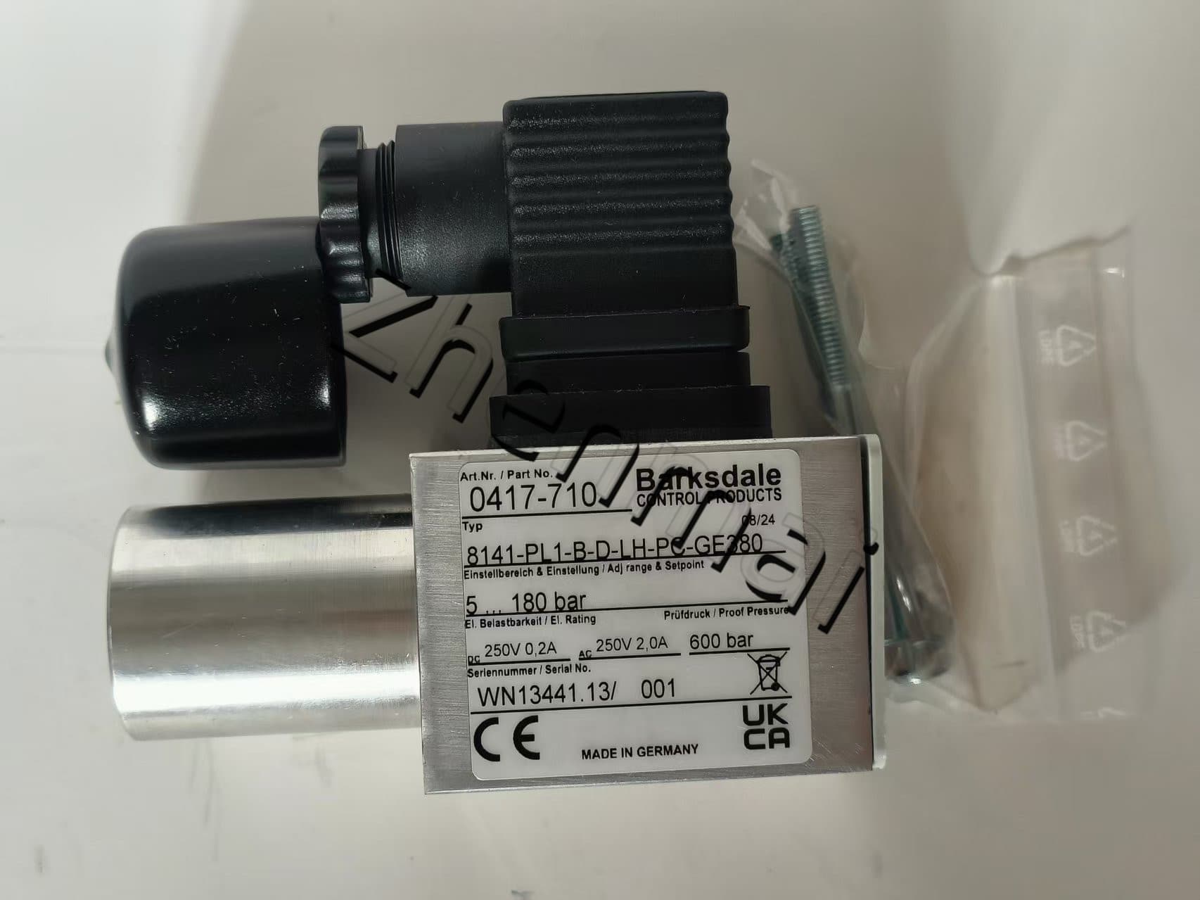 Чисто нов оригинален Barksdale 8141-PL1-B-D-LH-PC-GE380 0417-710 Сензор за налягане Превключвател за ниво Превключвател на потока Пресостат Бърза доставка